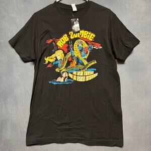 Rob Zombie Graphic T-Shirt Tultex Black Horror Metal Tee Medium NWT Hot Topic